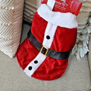 NEW! Ho Ho Ho SANTA Suit DOG Pet COSTUME SZ M